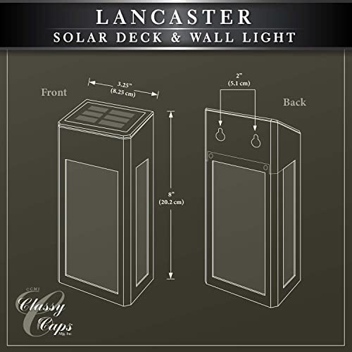 Classy Caps Black Aluminum Lancaster Deck & Wall Light - 2 Pk #TOP2