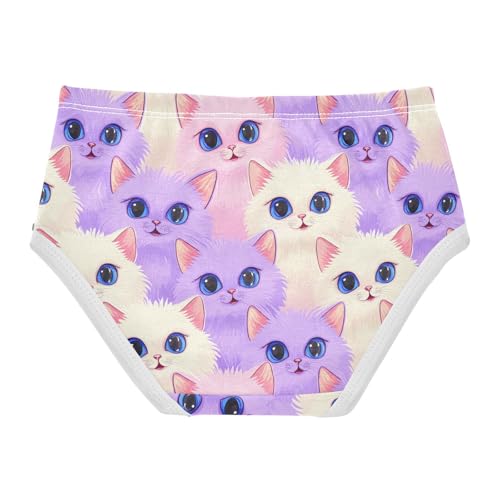Girls' Underwear Cute Cat Purple Girls' Panties Size 8 23021892