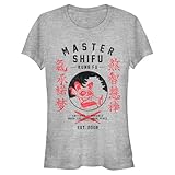 Kung Fu Panda Women's Shifu Dojo Juniors' Short Sleeve Tee Shirt, Athletic Heather