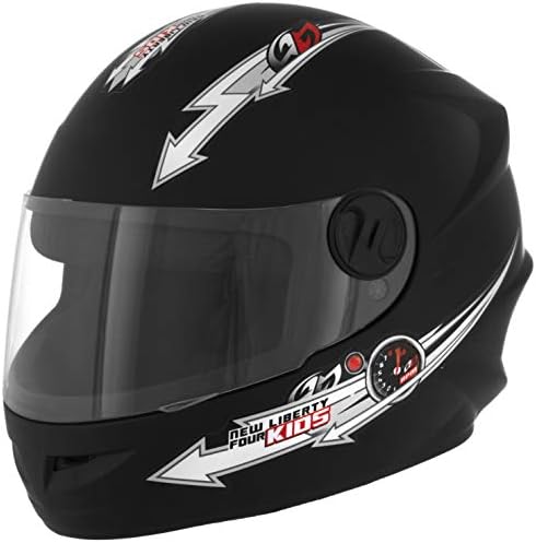 Pro Tork Capacete Moto Liberty Four Kids, Preto Fosco, Tam. 54