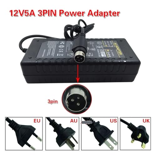 Adaptador de corriente 3 pines AC110V/220V a DC12V5A miniatura 2