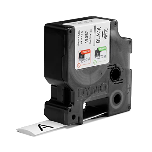 Image of DYMO Rhino Industrial Heat-Shrink Labels, 3 /4 inch Tube, Black Print on White