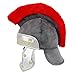 June Garden Kids Roman Centurion Helmet – Soft Plush Pretend Play Armor with Red Crest – Historical Dress-Up Costume Accessory for Boys & Girls Ages 3+