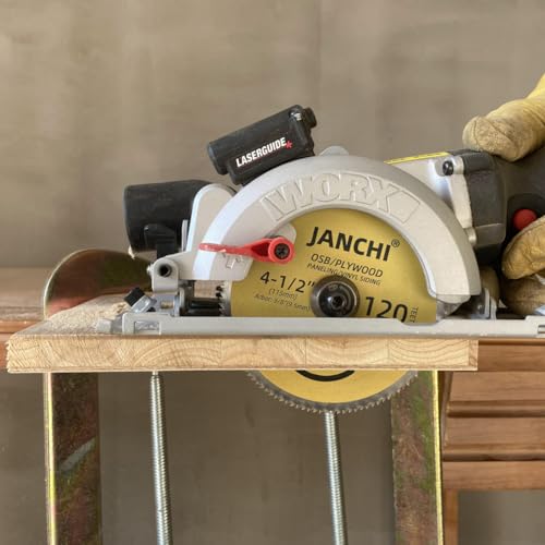 3Pack 4-1/2 Inch 120T Circular Saw Blade 3/8 Inch (9.5mm) Arbor, Plywood, OSB, Paneling and Vinyl Siding Fast and Smooth Cutting Saw Blade - Thumbnail 4