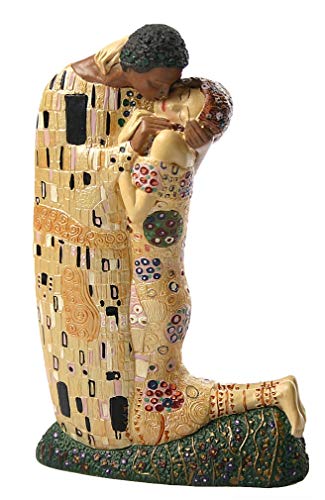 Estatua en resina pintada a mano El Beso de Klimt