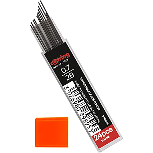 rOtring Mine Super Polymer 0.7 mm 2B recharges pour porte-mines 288 pièces - 2