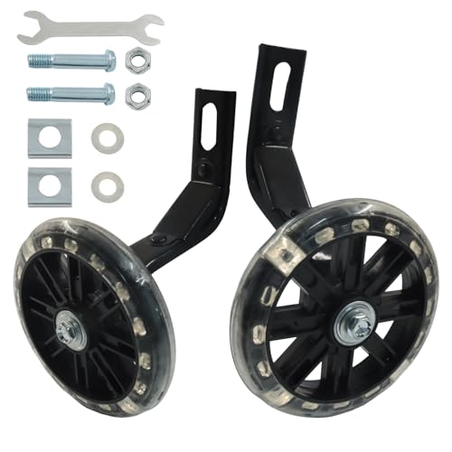 Ruedas de entrenamiento para bicicleta de 12 pulgadas para niños, negras, 1 par | Accesorios auxiliares para bicicletas infantiles miniatura 5