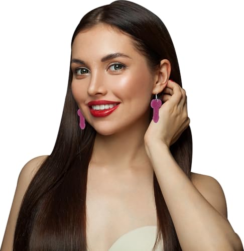 Boucles d'oreilles pénis rose pour enterrement de vie de jeune fille réussi