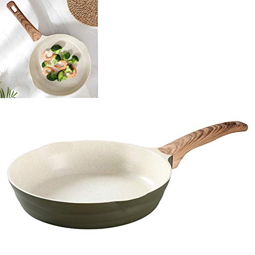 SGKOMN Utensilios de Cocina antiadherentes de Fondo Plano, Sencillos, con Revestimiento de Seguridad y protección del Medio Ambiente, fáciles de Limpiar y con Soporte Resistente al