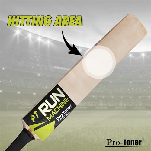Image of Protoner Cricket Set with Wooden Bat, Stumps and Ball, Sports Kit for Kids and Adults (Kids)