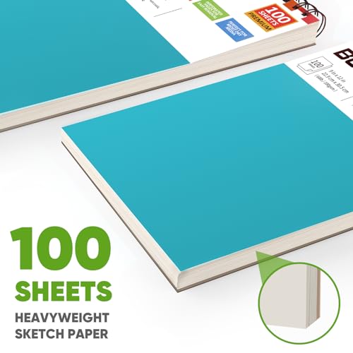 Soucolor School Supplies 9" x 12" Sketch Book for High College Teacher Student, 1-Pack 100 Sheets Spiral Bound Art Sketchbook, Acid Free... - Image 4