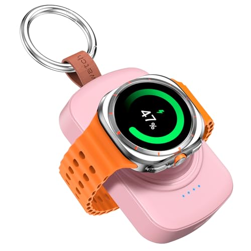 ACEQINGSE Samsung Galaxy Watch Charger 1800mAh Wireless Pink