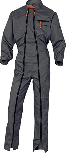 Combinaison de travail double zip Delta Plus en polycoton durable gris M - 3