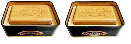 Bee & Flower Sandalwood Soaps (Premium Soap in Metal Tin x 2 Bars)