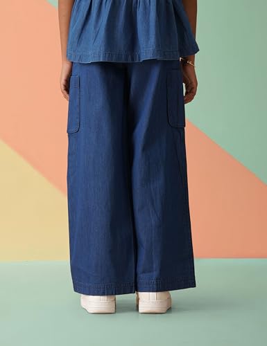 Image of Amazon Brand - Symbol Girl's Lightweight Denim Loose Pants