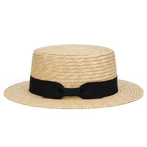 Sombrero Boater de paja para hombre y mujer