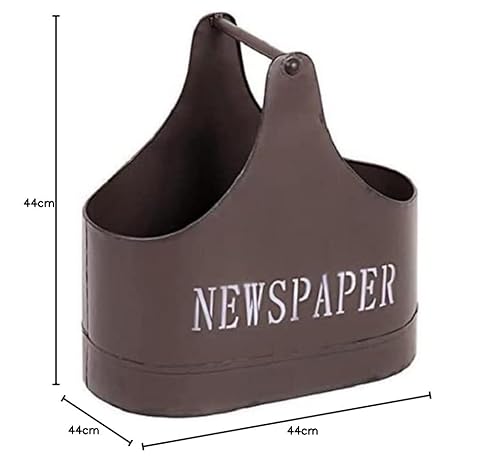 HAKU Möbel Zeitungsständer braun, Vintage, Metall - Maße: B 44 cm x H 44 cm x T 27 cm, Style: Industrial