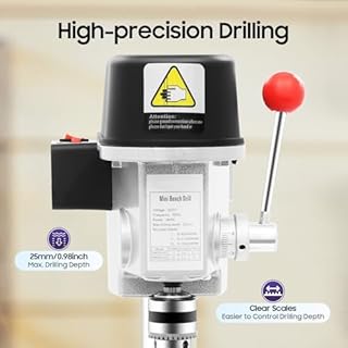 Trapano a colonna da 220 V, 340 W, 3 velocità regolabile per legno, utilizzato per uso commerciale