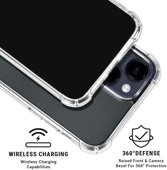 Skinit Clear Phone Case Compatible with iPhone 15 Plus - Officially Licensed NHL New Jersey Devils Jersey Design