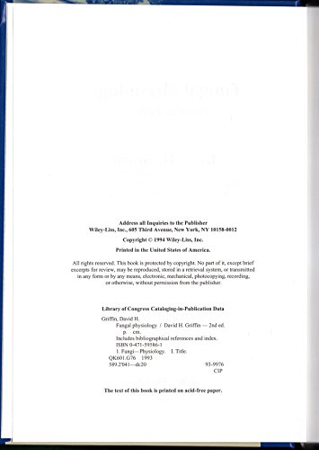 Fungal Physiology 0471595861 Book Cover