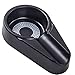 Portable Mini Cigar Ashtray, Ashtray Melamine Cigarette Cinder Holder Single Groove Soot Collector for Patio Outdoor Or Indoor (Black)
