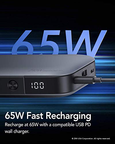 image for Xiaomi Zmi No.20 210W 25000mah USB PD Power Bank QB826G, Backup Batter