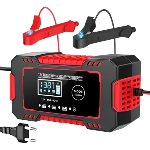 Carregador de Bateria Inteligente 12V, Display Digital, 110v e 220v, para Carro, Moto e Caminhão, com Proteção Contra Superaquecimento e Curto, Linha Premium Automotiva
