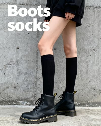Image of Century Star Knee High Socks for Women Long Tube Socks with Stripes | Soft, Skin Friendly And Stretchy, Vibrant Colors Perfect For Daily Wear, Sports, Halloween And Christmas
