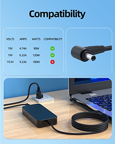 120W Ac Charger Fit For Asus Zenbook Pro Ux550Ge Ux550Gd Ux550G Ux550Ve Ux550Vd Ux550V Ux550 Ux550Ge-Xb71T 15.6" Uhd 4K Touch Gaming Laptop Power Supply Adapter Cord #TOP3