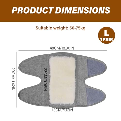 Knee Warmers Winter Thermal Cashmere Wool Ski Knee Brace, Stretchy Comfortable Warmers for Women & Men Arthritis Pain Relief Sleeves Support Pad Men Ski Brace4