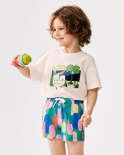 Image of maamgic Boys Swim Trunks with Compression Liner Toddler Stretch Swim Shorts