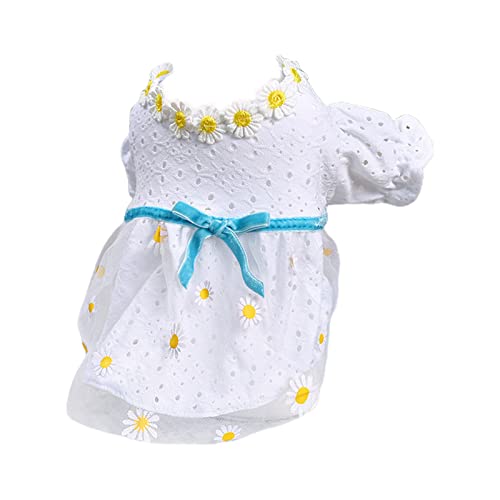 Fantasia para cães e gatos, roupas fofas, roupas de animais pequenos, margaridas, roupas para menina