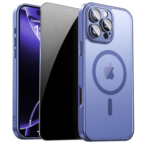 Image of for iPhone 16 Pro Max Case with Privacy Screen Protector,Light Blue