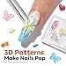 modelones Silicone Nail Art Molds, 7PCS 3D Flowers Nail Charm Molds with Carving Pen Clear Modeling Templates Hibiscus Flowers Lace Bow Star Heart Blossom Design Mold for Resin Epoxy Professional