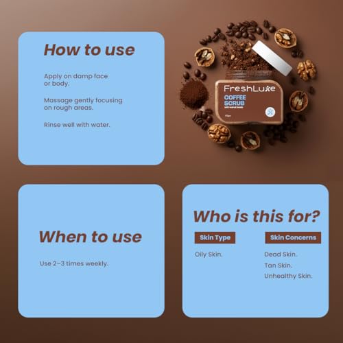 Image of Coffee Crush Face Scrub with Coffee Arabica for Detan & Exfoliation - 170g | Natural, Paraben-Free Formula Cocoa Powder & Walnut Shell | Gentle Exfoliation for Smooth, Revitalized Skin