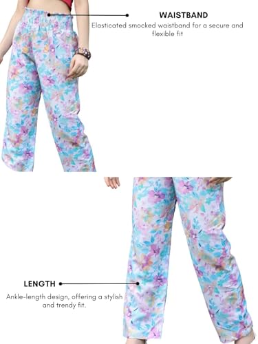 Image of DHRUVI TRENDZ Women's High Rise High-Waisted Straight Korean Trousers Pant