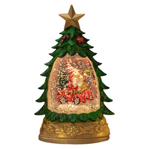 Farol decorativo para árbol de Navidad, lámparas decorativas de PVC para casa de nieve, adornos de escritorio de Papá Noel, luz de bola de cristal para decoración del hogar, dormitorio, oficina, sala