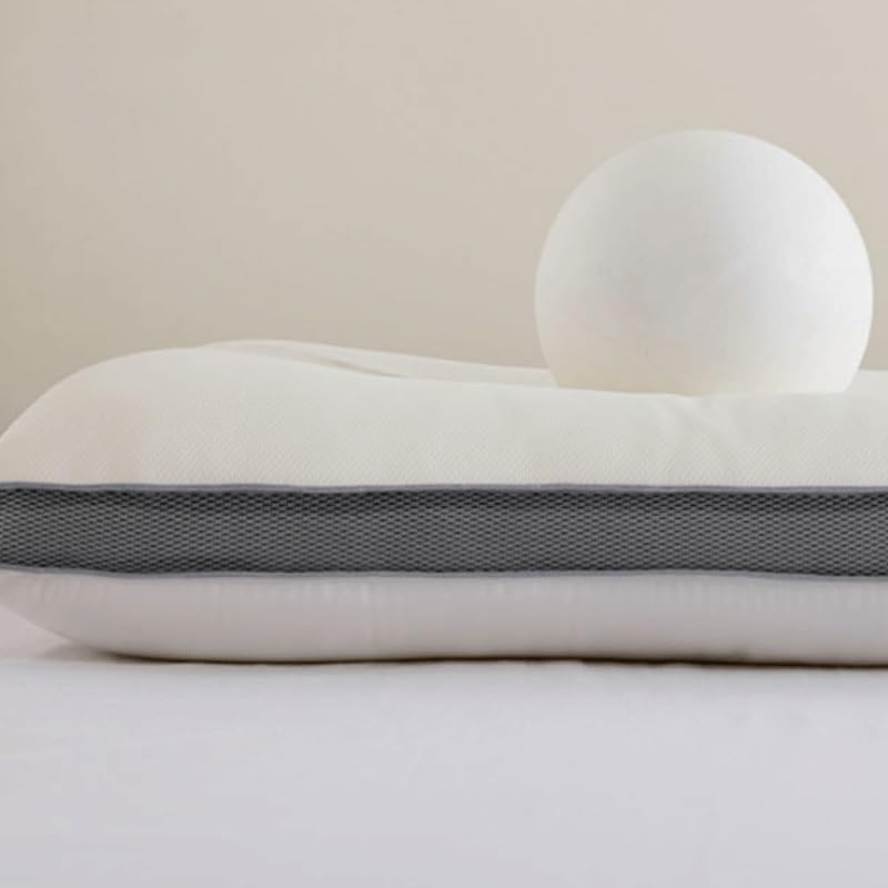Pair of Polyester Fiber Pillows for Adult Home Use to Protect The Neck Help Sleep
