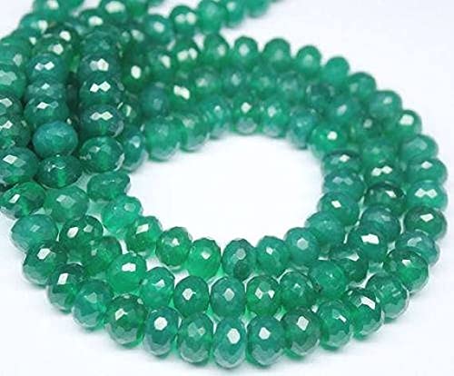 Green Onyx perles rondelles 9mm de taille régulière pour éviter les défauts de création