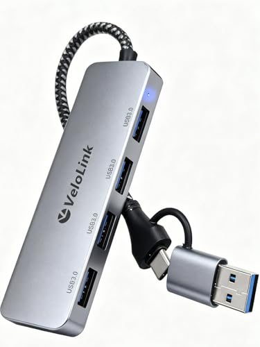 Image of USB 3.0 Hub, USB Multiport Adapter, USB Extender Hub 4 Port, USB Splitter for Laptop /PC /MacBook /iPad Pro /iMac and More