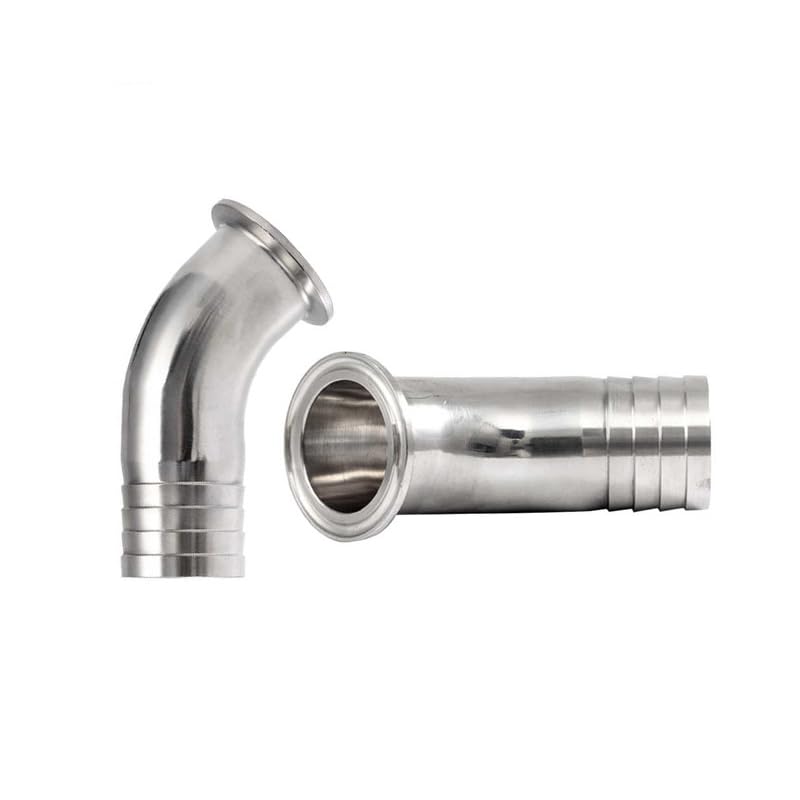 Codo tri clamp 45 grados de acero SUS304 para conectar mangueras de 12.7mm en destilación 5