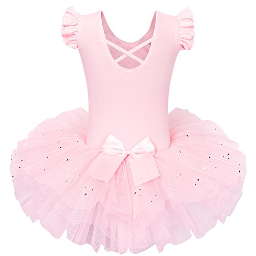 ZNYUNE Girls Kids Ballet Dress Princess Sparkly Ballet Leotards Tutu Girls Dancewear Costume