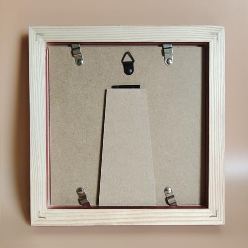 Image of 7x7 Picture Frames Blue Square. Solid Wood.Plastic Panel.The Protective Film Must be Removed.