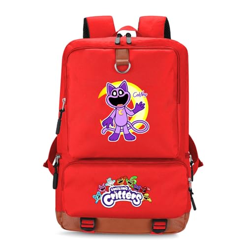 Smiling Critters - Mochila para niños para escuela y viajes, resistente al desgaste, impermeable, para laptop, estudiante, adecuada para primaria y secundaria, A3, L