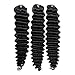Feather Human Hair Crochet Bundles Knotless Deep Loose Wave Extensions Lightweight Micro Twists Pre Separated Crochet Hair For Braiding Curly 16Inch 120g 100Strands