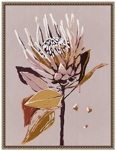 Amanti Art Framed Canvas Wall Art 24x18 Blush Protea by