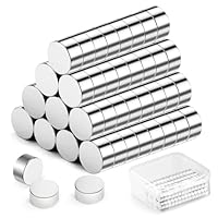 Oderra 60 Stück Mini Magnete, Kleine, 6x3mm, Neodym Magnet,Kühlschrank Magnete zum Basteln,Magneten Starker Halt für Whiteboard,Kühlschrank,Handwerk,Fotos
