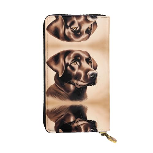 Pochette Labrador en cuir marron pour vos sorties et shopping