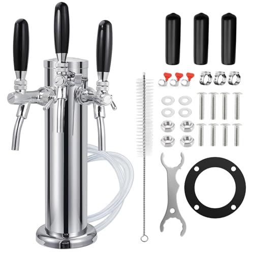 WELLBOM Adjustable Triple-Tap Kegerator Tower