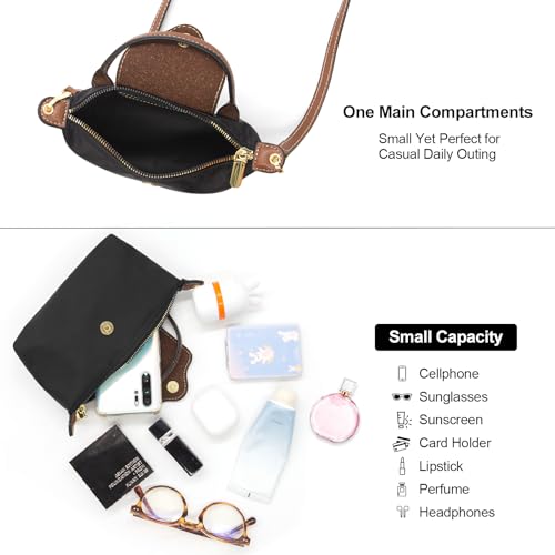 Bolso mini crossbody para mujer en nylon colorblock miniatura 4